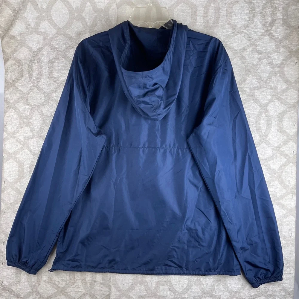 Jockey On-The-Go Versatility Mens M Navy Blue NWT Packable Anorak Windbreaker
